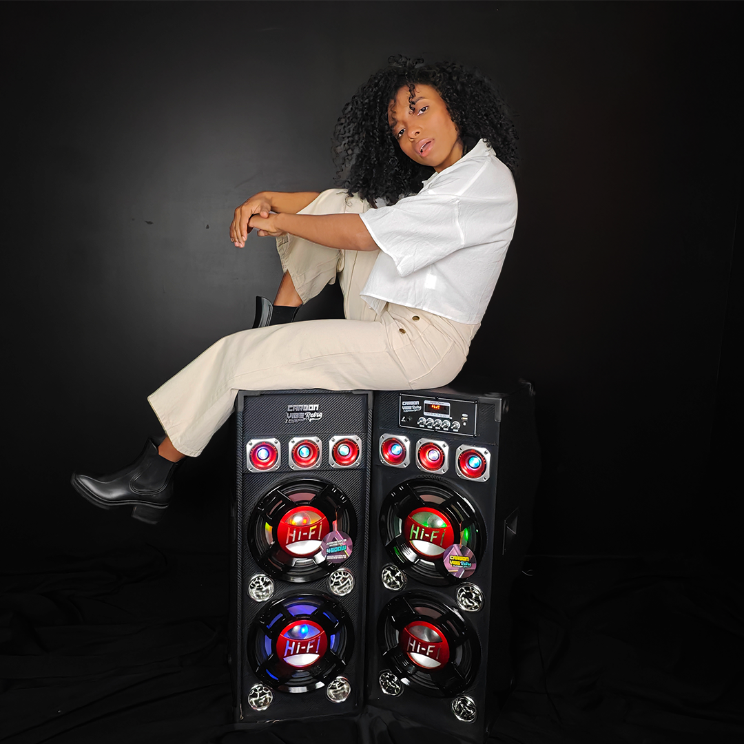 PBS-3010 JUEGO DE BAFLES ACTIVO Y PASIVO 2X10" CARBON VIBE RETRO 4500W P.M.P.O