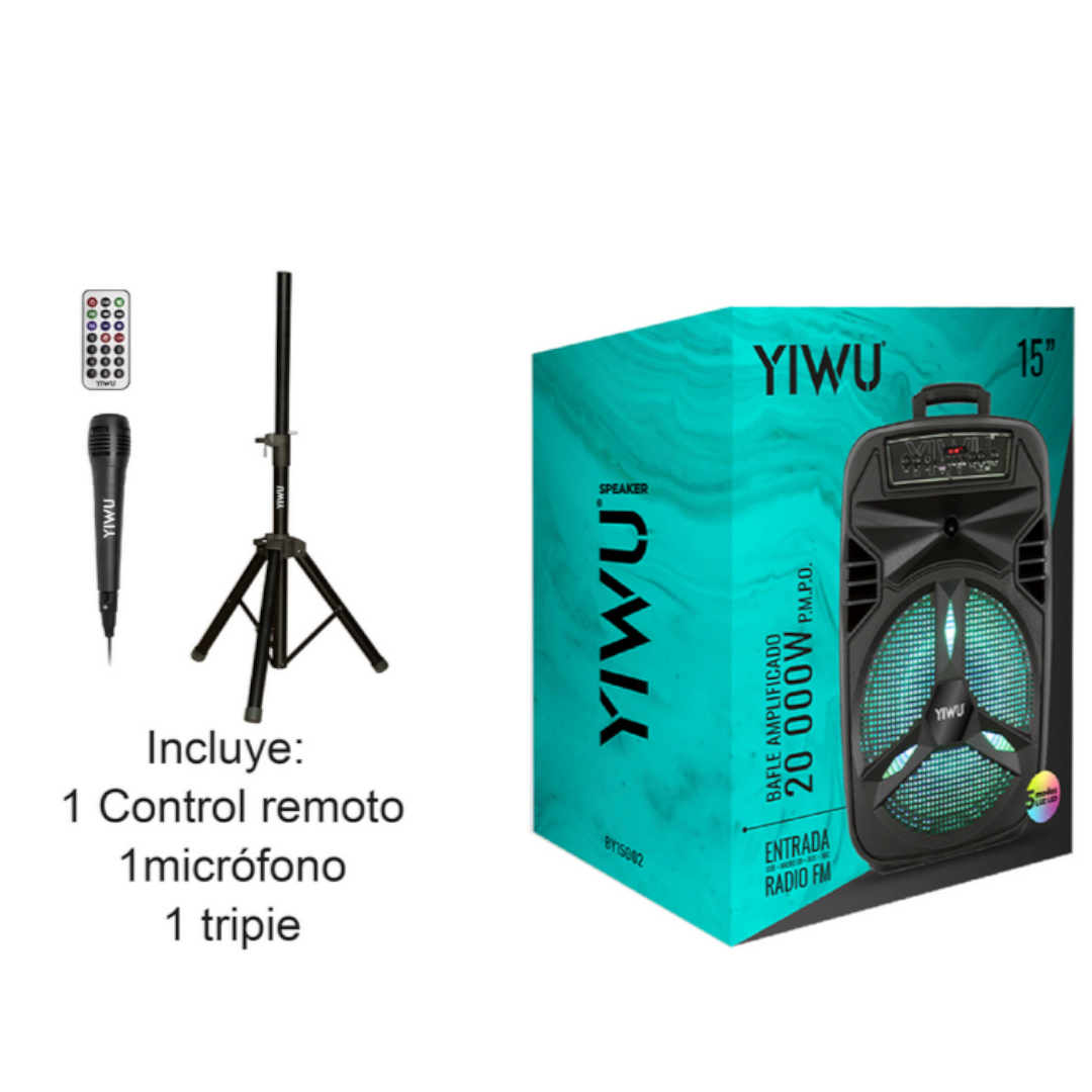 BY15002 Bafle Amplificado YIWU 15” 20,000W P.M.P.O.