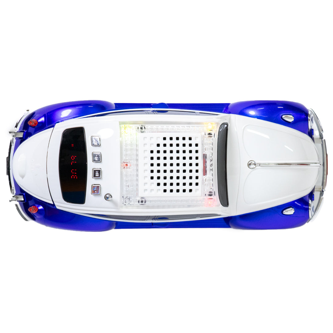 Bocina Portátil Retro 3” Vocho azul - 5000W P.M.P.O.