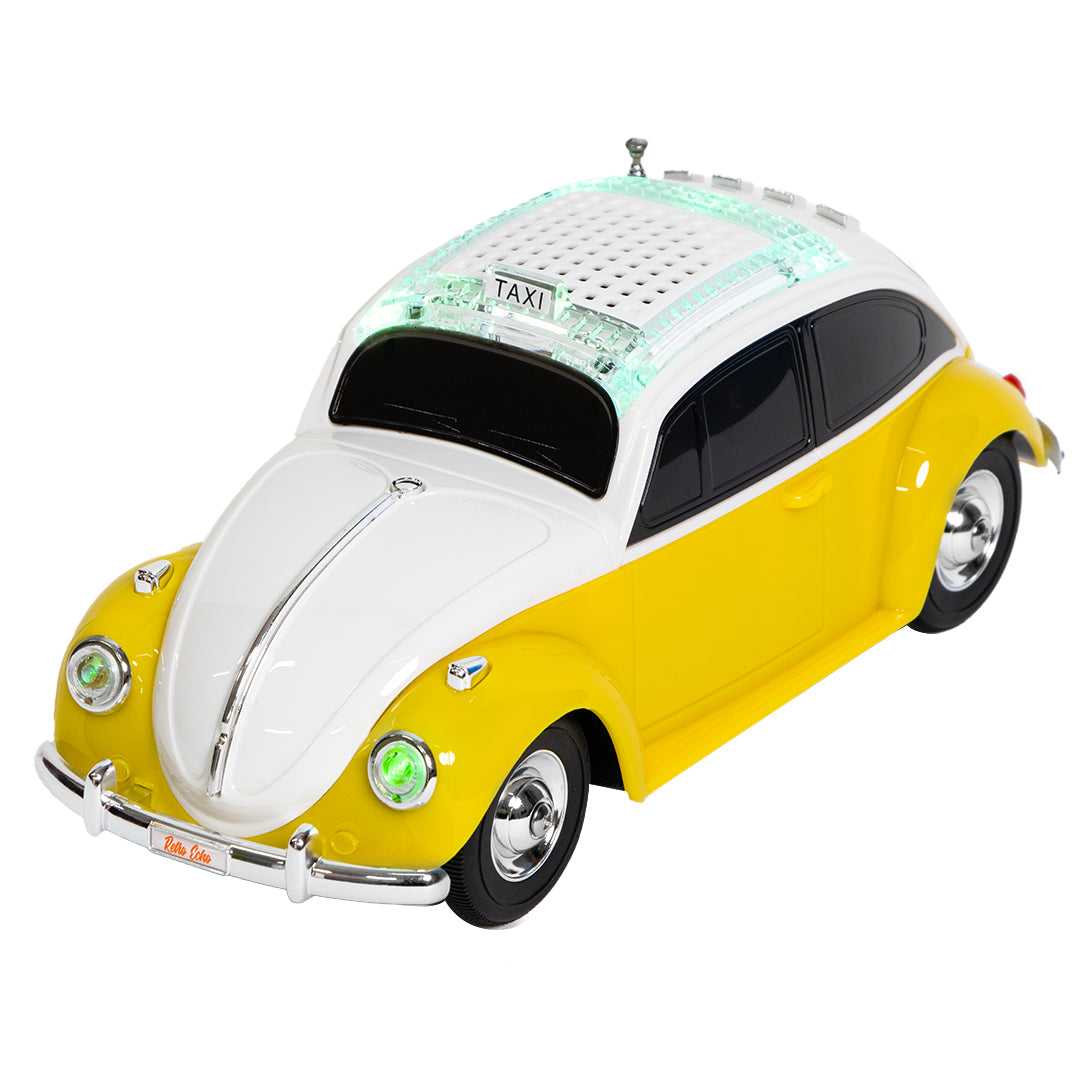 Bocina Portátil Retro 3” Vocho amarillo - 5000W P.M.P.O.