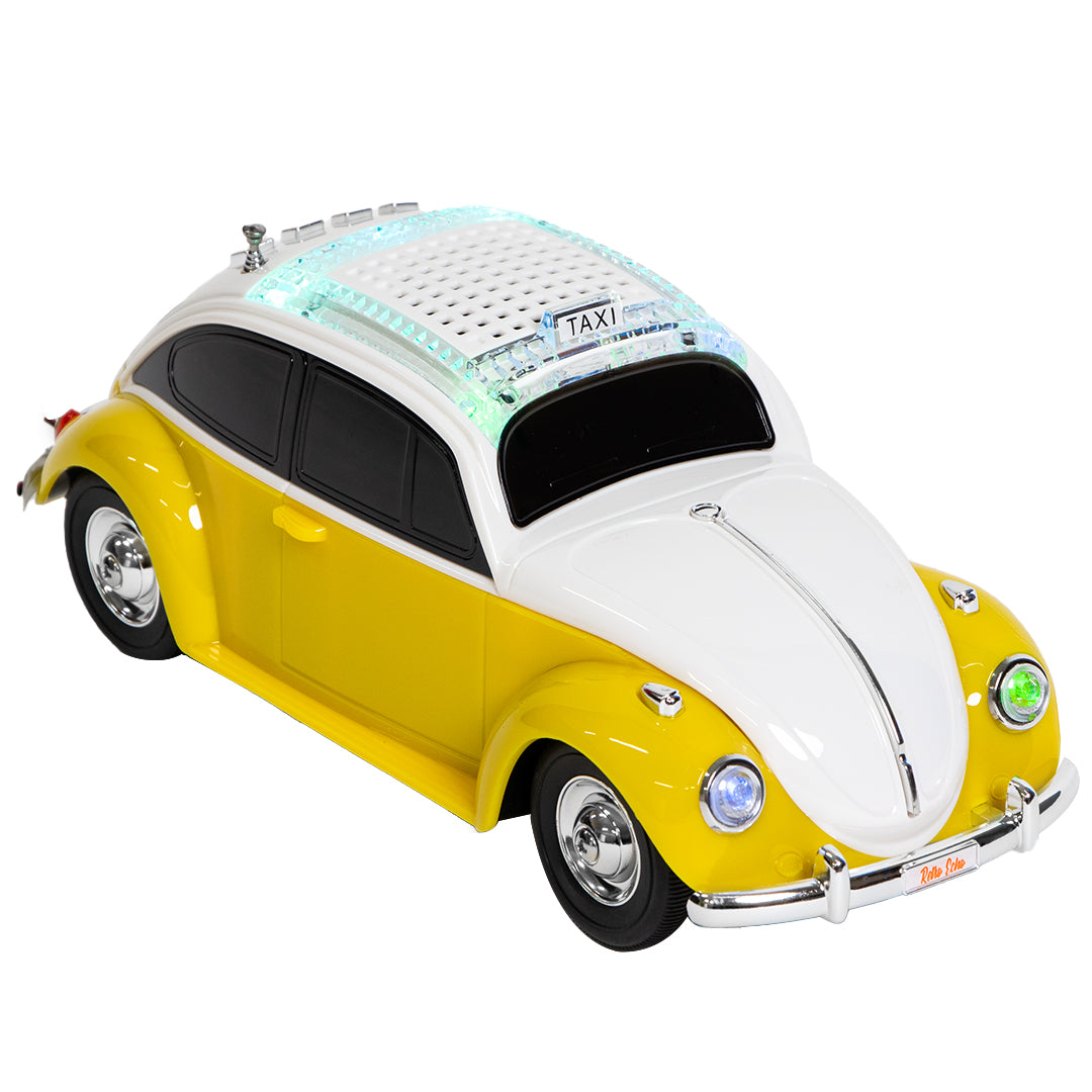 Bocina Portátil Retro 3” Vocho amarillo - 5000W P.M.P.O.