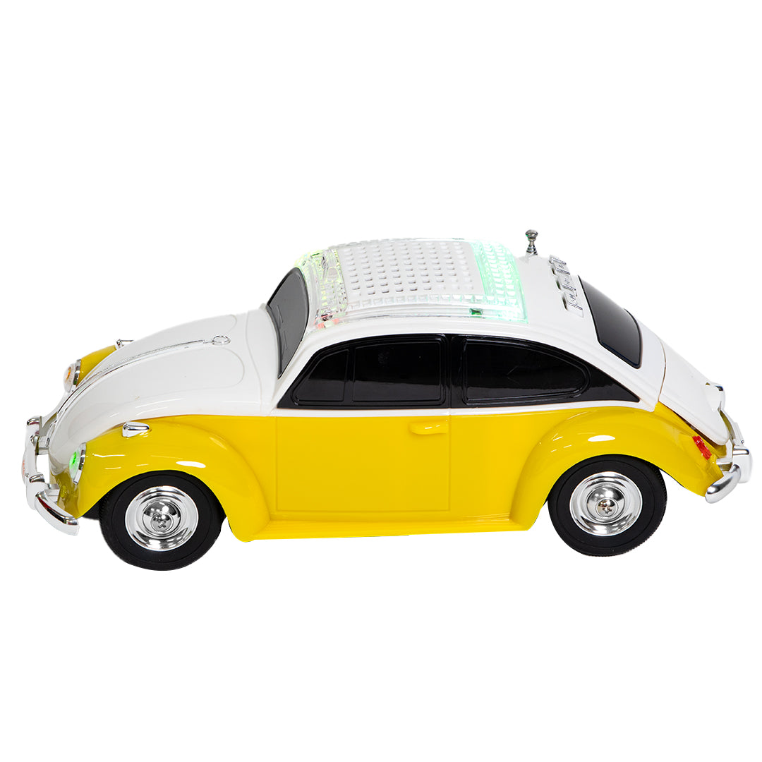 Bocina Portátil Retro 3” Vocho amarillo - 5000W P.M.P.O.