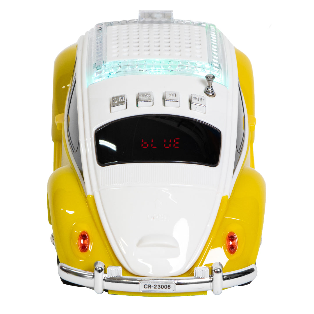 Bocina Portátil Retro 3” Vocho amarillo - 5000W P.M.P.O.
