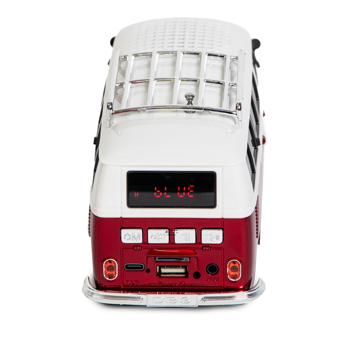 Bocina Portátil Retro 3” Combi roja - 5000W P.M.P.O.