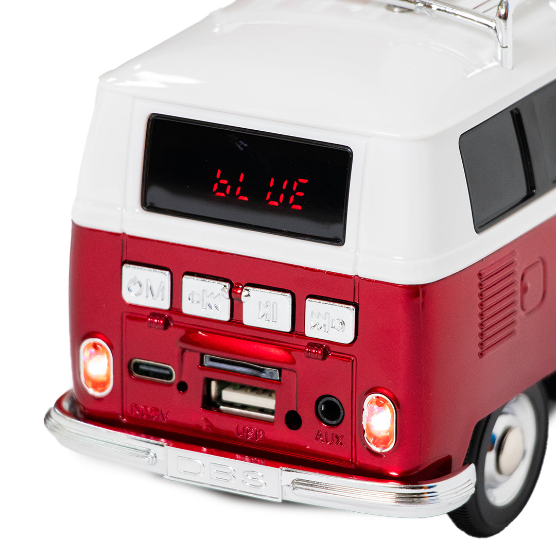 Bocina Portátil Retro 3” Combi roja - 5000W P.M.P.O.