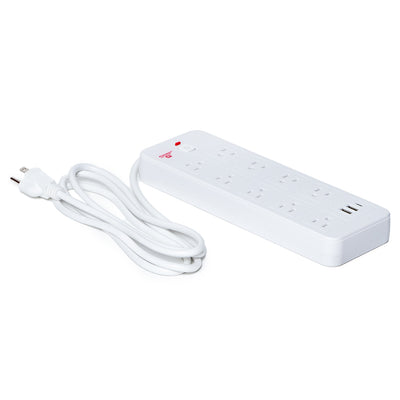 PBR-4529 Barra Multicontacto 12 Puertos con protección de sobre cargar