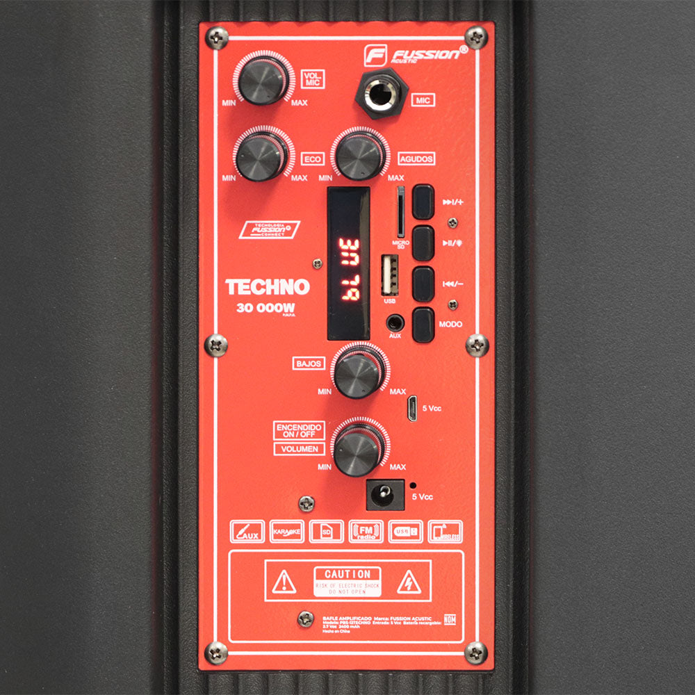 Pbs-12techno Bafle Bocina Amplificado 12 Fussion Acustic