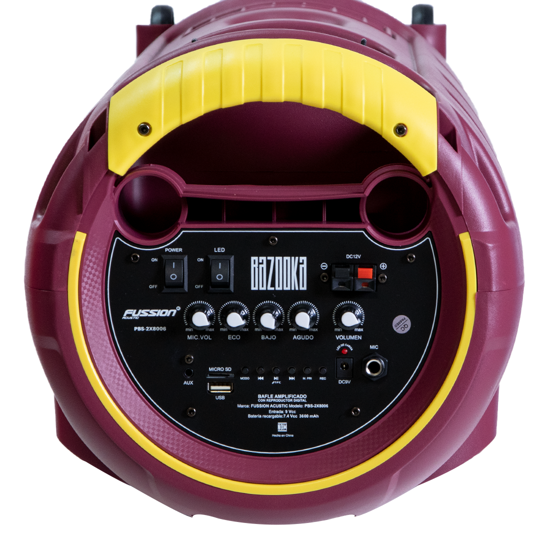 PBS-2X8006RD Bafle Amplificado 2x8" - 40,000W P.M.P.O.