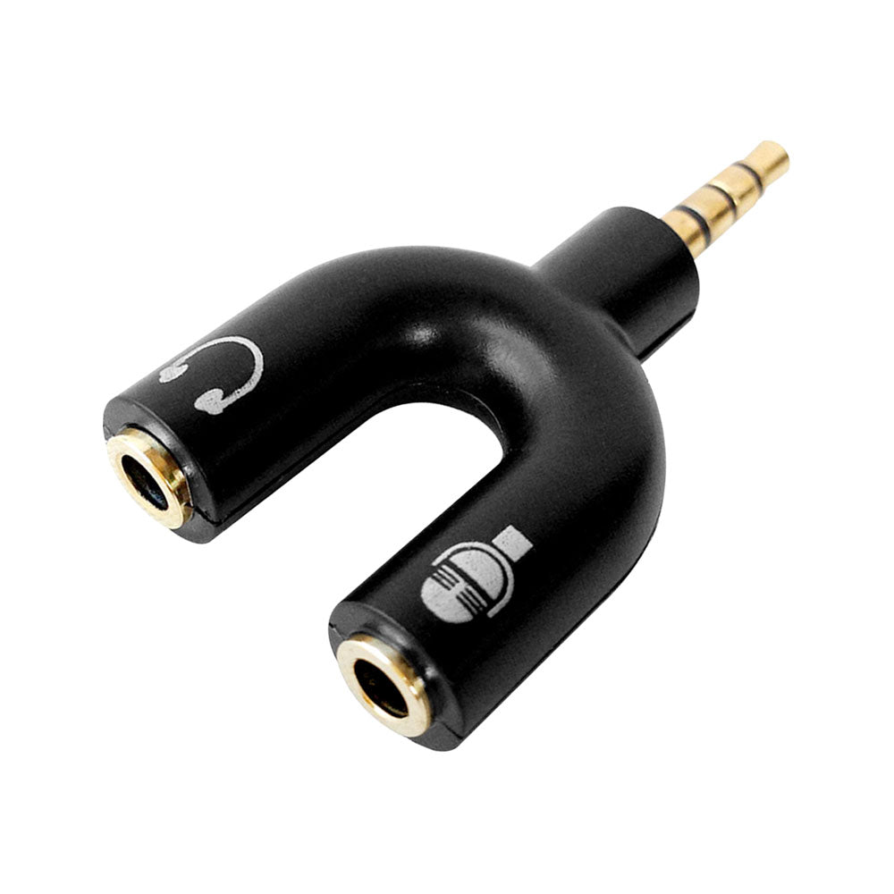 COM-006 Adaptador de audífonos, divisor 3.5mm a doble 3.5mm