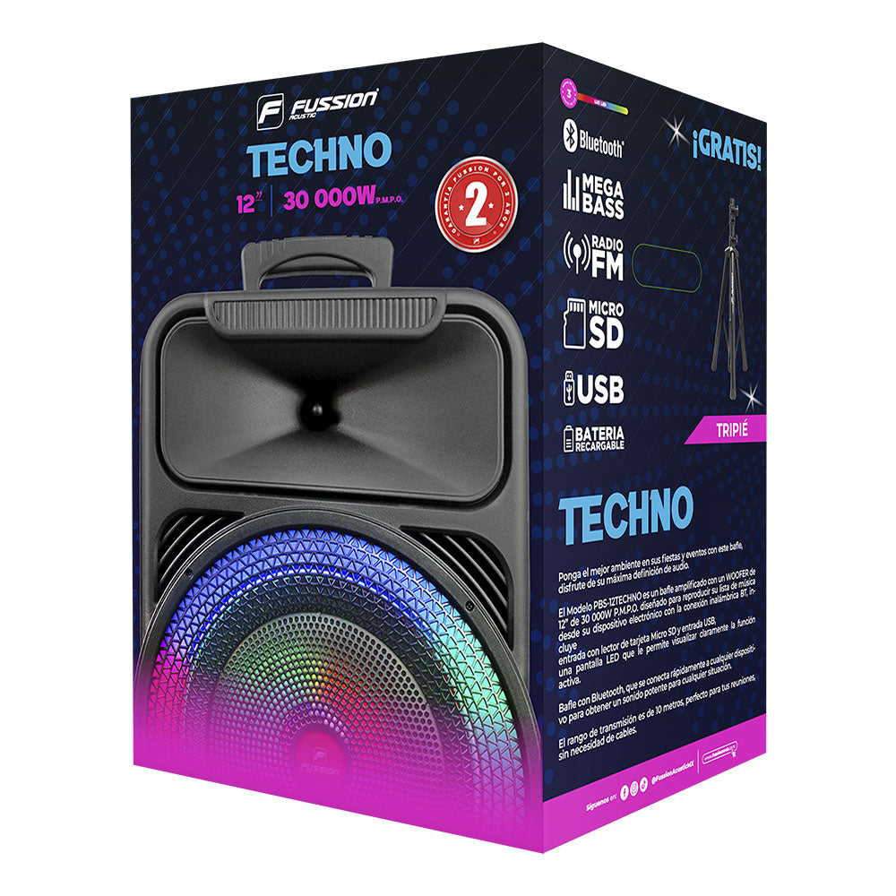 Pbs-12techno Bafle Bocina Amplificado 12 Fussion Acustic