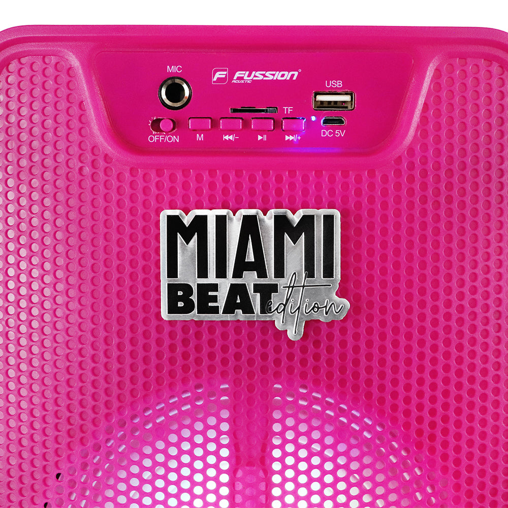 PBS-65026 Arrasa en la Fiesta con el Potente Bafle Amplificado Miami Beat 6.5" de 10 000W P.M.P.O