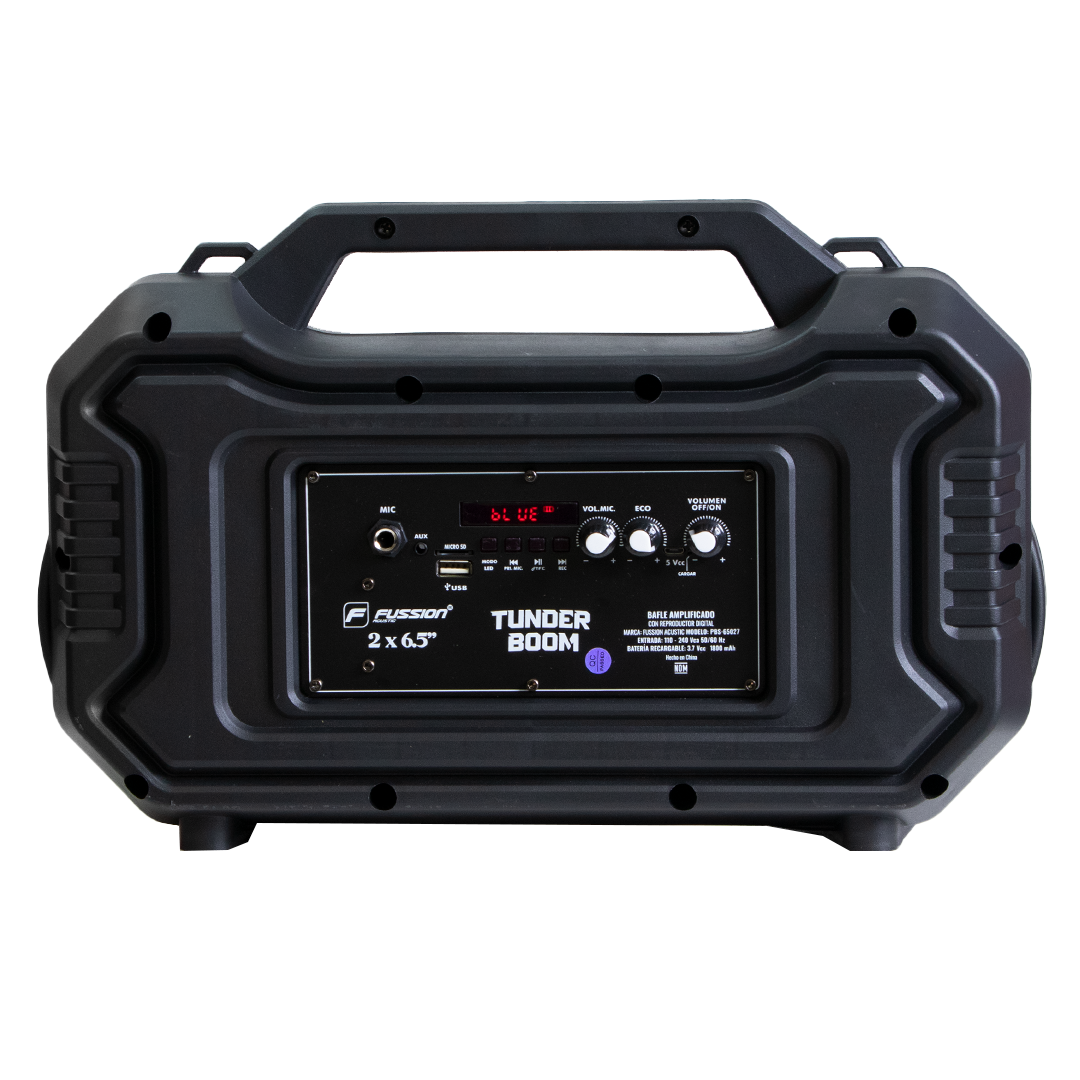 PBS-65027 Bafle Amplificado Tunder Boom 6.5" con Bluetooth y 10,000W P.M.P.O.