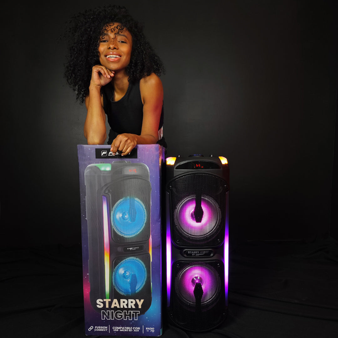 PBS-2X8002 STARRY NIGHT BAFLE AMPLIFICADO 2X8" 40 000W P.M.P.O