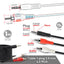 AC-1010BK Cable tipo "Y" 3.5 mm macho a 2 RCA macho 1.8 m