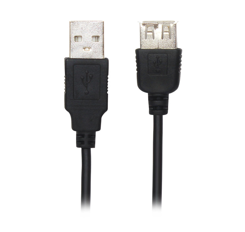 Cable redondo USB hembra a USB macho